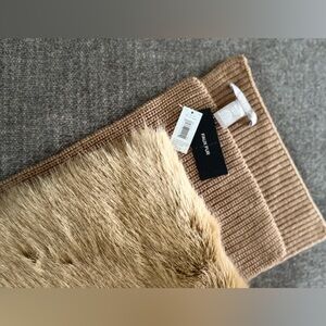 Banana Republic Tan Faux Fur Scarf NWT